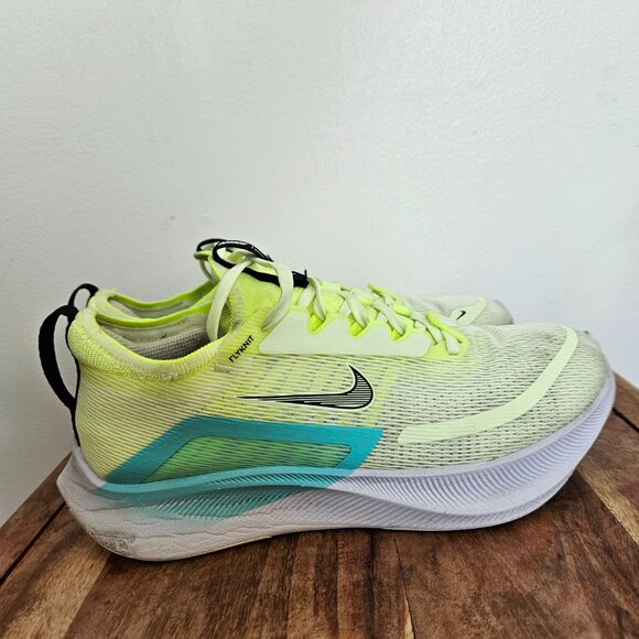 Nike Zoom Fly 4 Barely Volt Dynamic Turquoise Running Shoes Womens Size 8 Active - Picture 3 of 9